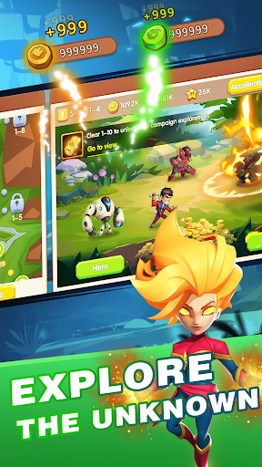 Idle Battles:Heroes vs Zombies - Gameplay image of android game