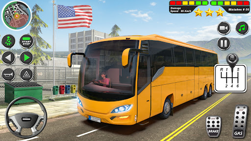 Bus Driving School : Bus Games - Gameplay image of android game