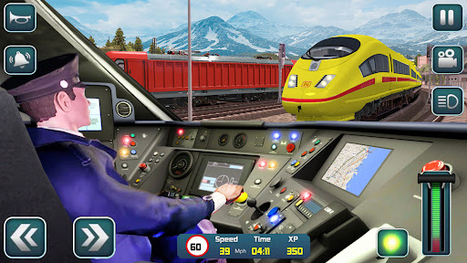 Euro Train Driver Train Games - Gameplay image of android game