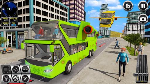 Flying Bus Simulator Bus Games - عکس بازی موبایلی اندروید