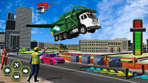 City Flying Garbage Truck driving simulator Game - عکس بازی موبایلی اندروید