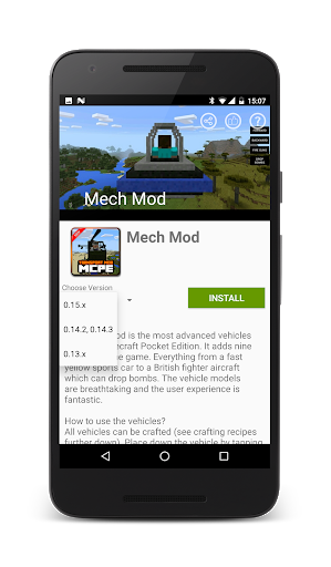 Transport mod for Minecraft - Image screenshot of android app