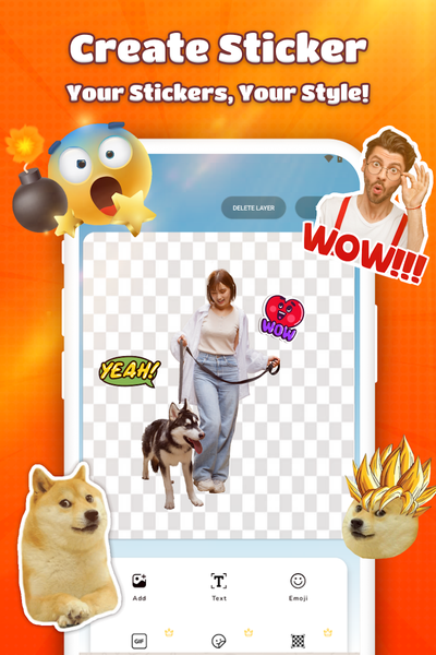 Sticker Fun & Emoji Maker - عکس برنامه موبایلی اندروید