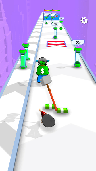 Superhero Hand Run - Gameplay image of android game