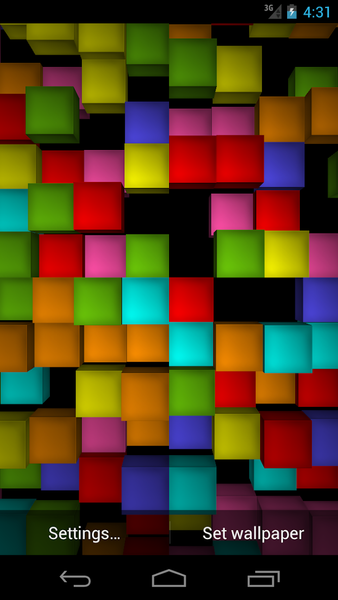 Cube ۳D Live Wallpaper - عکس برنامه موبایلی اندروید