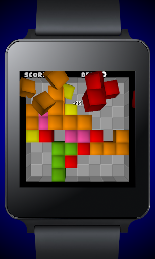 TetroCrate 3D for Android Wear - Gameplay image of android game