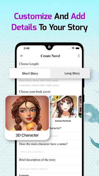 AI Story Generator Novel Maker - عکس برنامه موبایلی اندروید