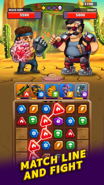 Battle Lines: Puzzle Fighter - Gameplay image of android game