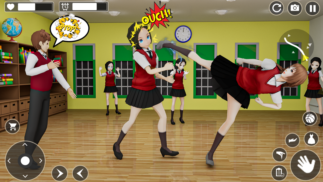 Anime High School Girl Life 3D - Gameplay image of android game