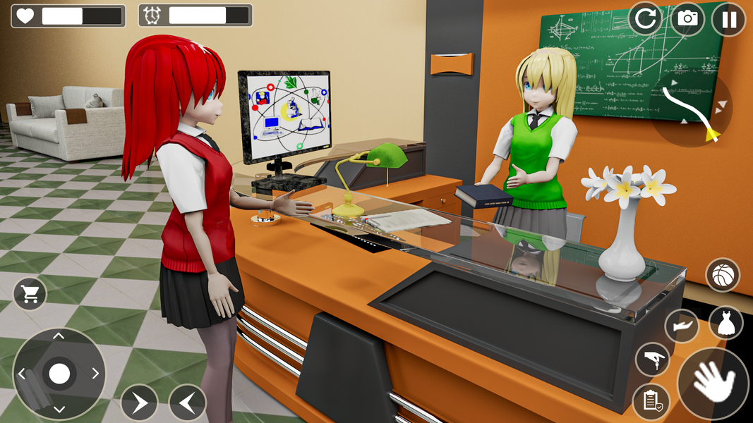 Anime High School Girl Life 3D - Gameplay image of android game