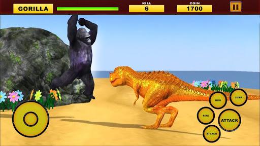 Gorilla VS Dinosaur Battle ۲۰۱۹ : Gorilla vs Dino - عکس برنامه موبایلی اندروید
