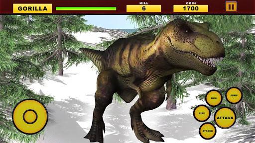 Gorilla VS Dinosaur Battle ۲۰۱۹ : Gorilla vs Dino - عکس برنامه موبایلی اندروید