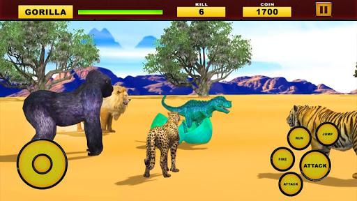 Gorilla VS Dinosaur Battle 2019 : Gorilla vs Dino - Image screenshot of android app