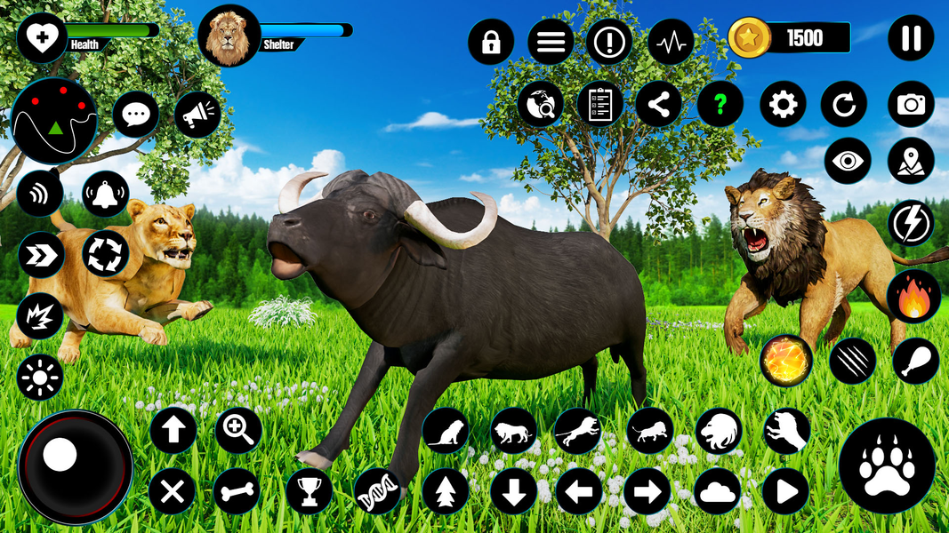 Lion Games Wild Animal Life 3D - Gameplay image of android game