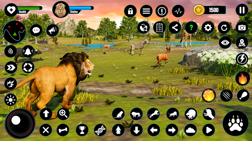 Lion Games Wild Animal Life ۳D - عکس بازی موبایلی اندروید