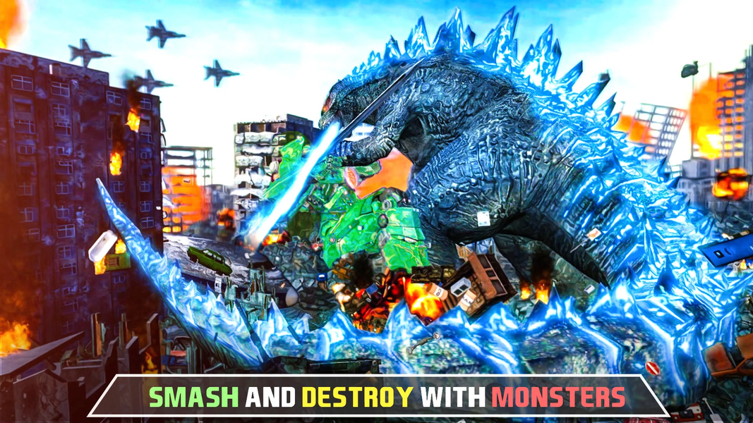 Monster City Destruction Games - Gameplay image of android game