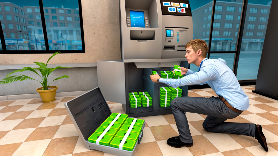 Idle Bank Simulator Money Game - Gameplay image of android game