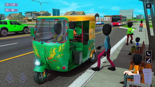 Stickman Tuk Tuk Auto Rickshaw Taxi Driving - Image screenshot of android app