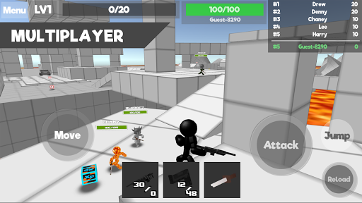 Stickman Unknown Battlegrounds - Gameplay image of android game