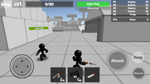 Stickman Unknown Battlegrounds - Gameplay image of android game