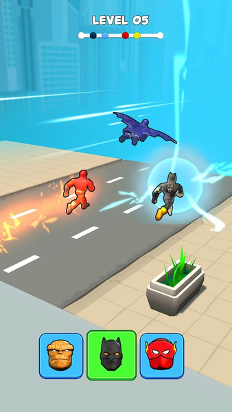Superhero Transform Shift Game - Gameplay image of android game