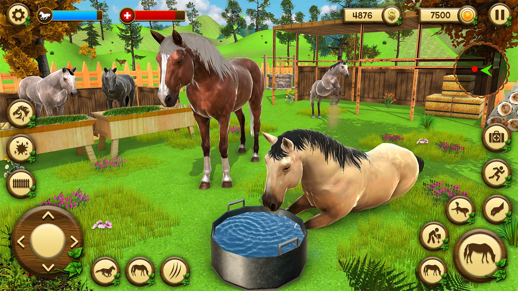 Wild Horse Games Survival Sim - Gameplay image of android game