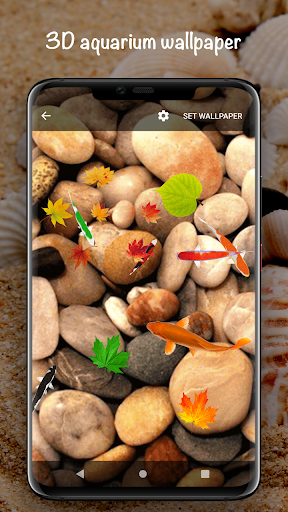 Fish On Screen 3D Wallpaper - Image screenshot of android app