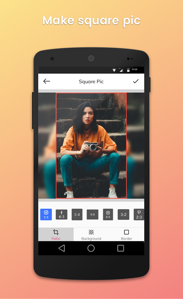 Square Photo, No Crop Photo - Image screenshot of android app