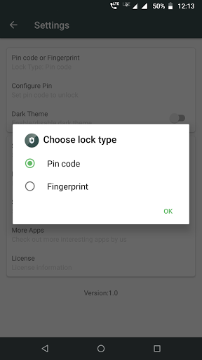 Fingerprint App Locker - Image screenshot of android app