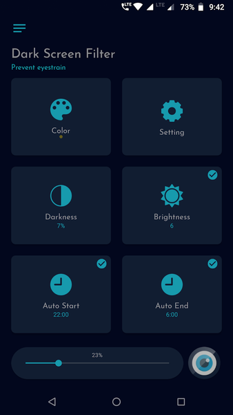 Dark screen filter - Image screenshot of android app