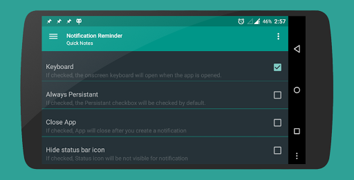 Quick Notes Reminder in notification - عکس برنامه موبایلی اندروید