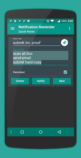 Quick Notes Reminder in notification - عکس برنامه موبایلی اندروید