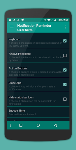 Quick Notes Reminder in notification - عکس برنامه موبایلی اندروید