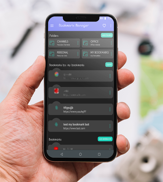 Bookmark Manager - URL manager - عکس برنامه موبایلی اندروید