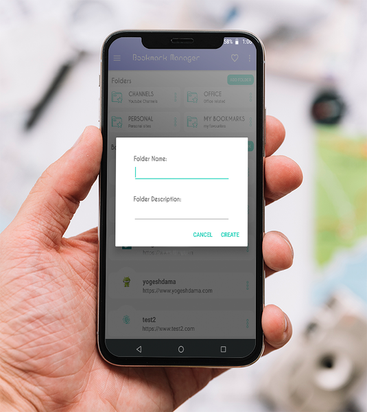 Bookmark Manager - URL manager - عکس برنامه موبایلی اندروید