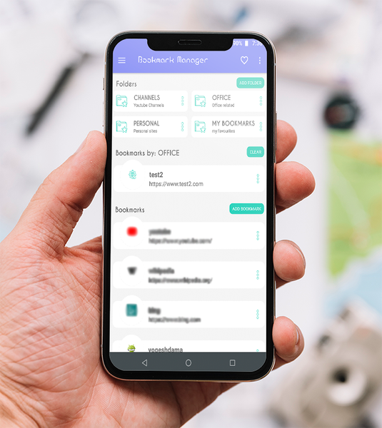 Bookmark Manager - URL manager - عکس برنامه موبایلی اندروید
