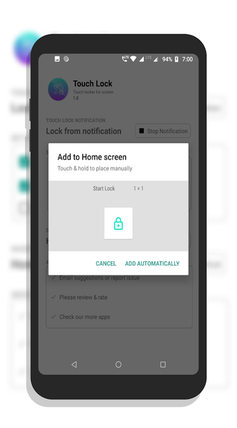 Touch Lock : Lock touch screen - عکس برنامه موبایلی اندروید