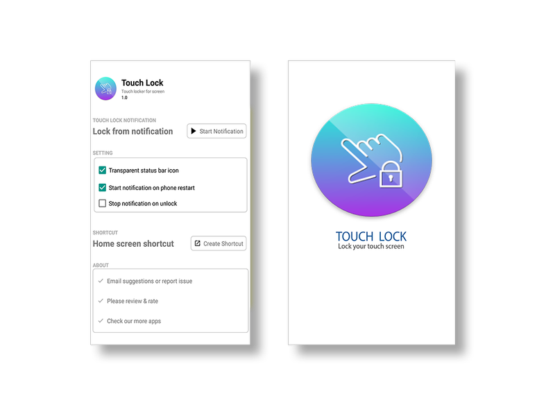 Touch Lock : Lock touch screen - عکس برنامه موبایلی اندروید