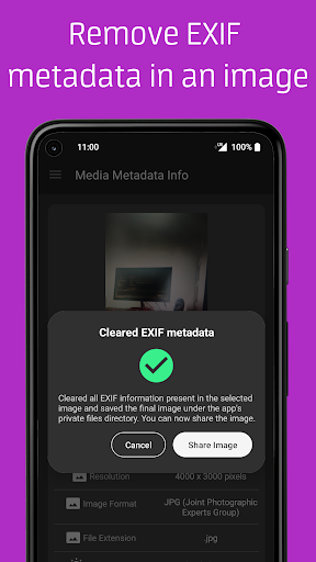 Media Metadata Info: EXIF Info - عکس برنامه موبایلی اندروید