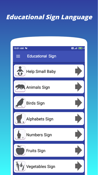 Educational Sign Language - Image screenshot of android app