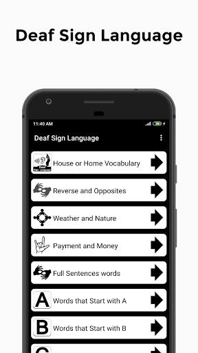Deaf Sign Language - Image screenshot of android app