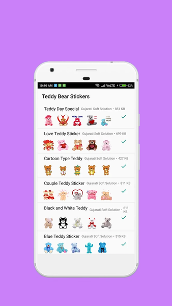 Teddy Bears Stickers - Image screenshot of android app
