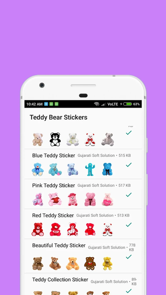 Teddy Bears Stickers - Image screenshot of android app
