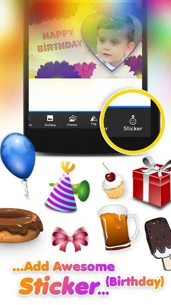 Birthday Photo Frame - Image screenshot of android app