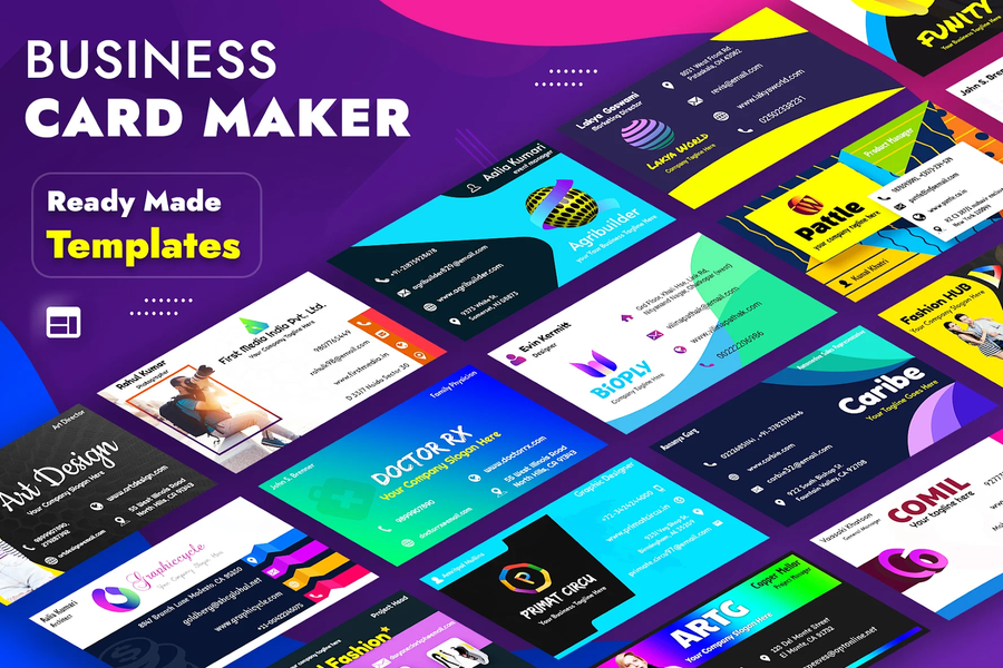 Digital Business Card Maker - عکس برنامه موبایلی اندروید