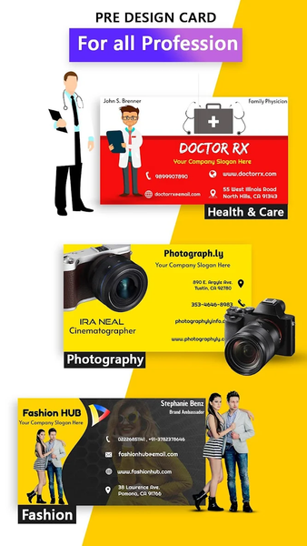 Digital Business Card Maker - عکس برنامه موبایلی اندروید