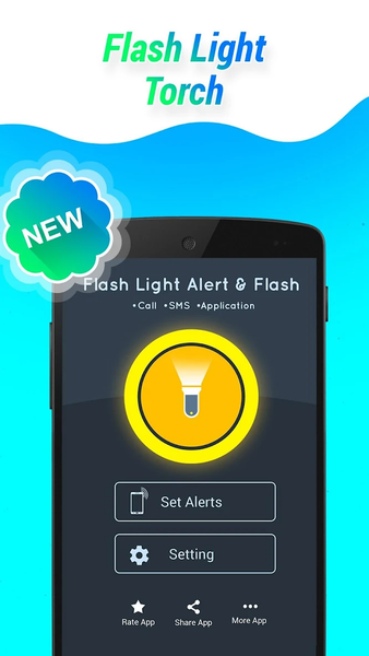 Flashlight Alert on Call / SMS - Image screenshot of android app