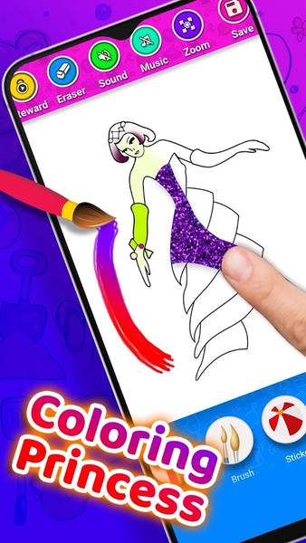 Princess Coloring Book - ASMR - Image screenshot of android app