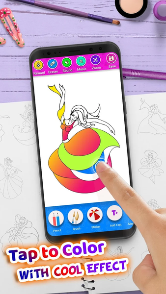 Princess Coloring Book - ASMR - Image screenshot of android app