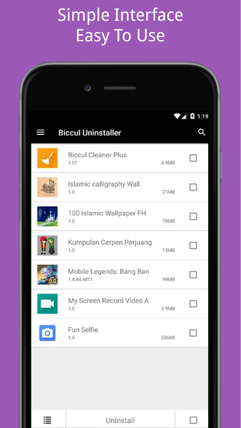 Easy App Remover - عکس برنامه موبایلی اندروید